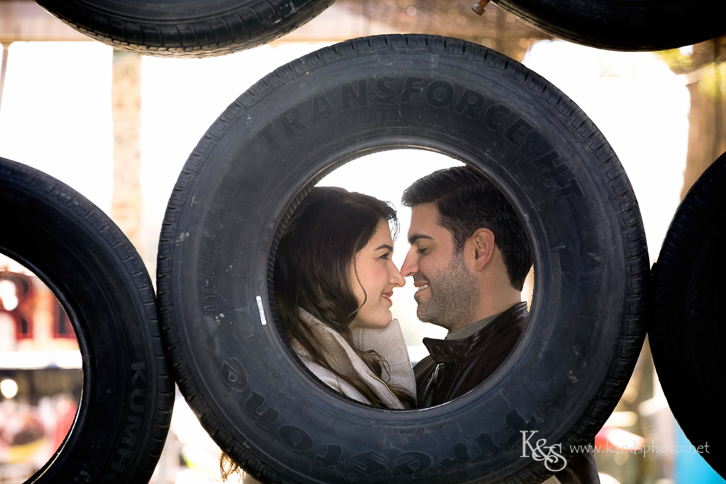 dallas truckyard engagement photograpy